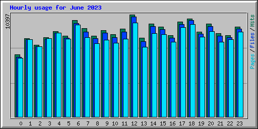 Hourly usage for June 2023