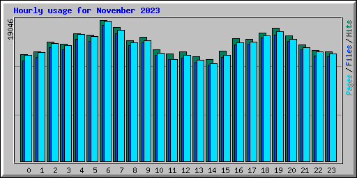 Hourly usage for November 2023