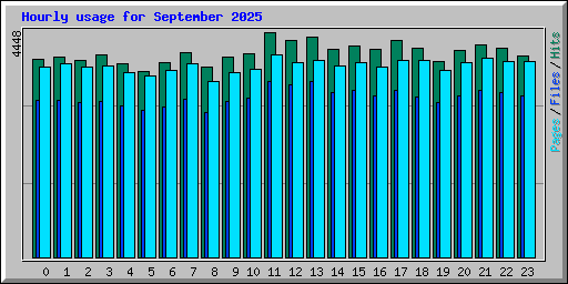 Hourly usage for September 2025