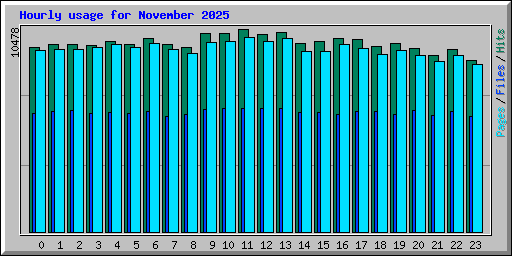Hourly usage for November 2025