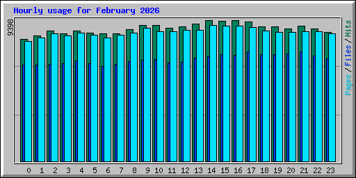 Hourly usage for February 2026