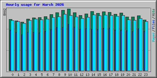 Hourly usage for March 2026