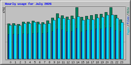 Hourly usage for July 2026